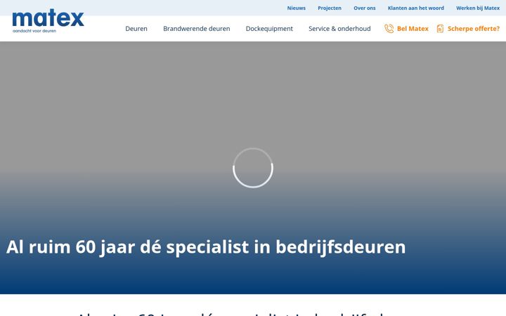 Screenshot of matex.nl