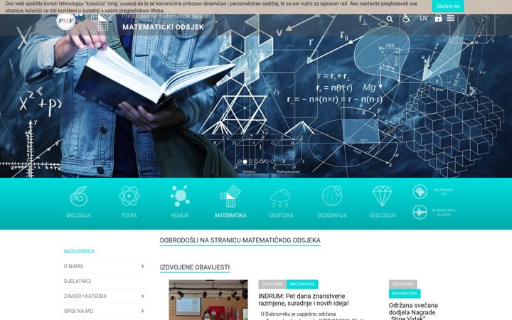 Screenshot of math.hr