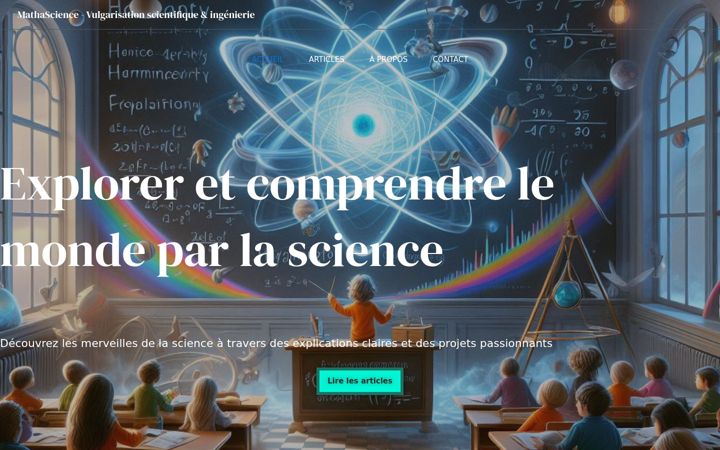 Screenshot of mathascience.com