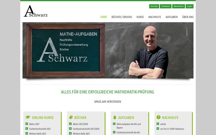 Screenshot of mathe-aufgaben.com