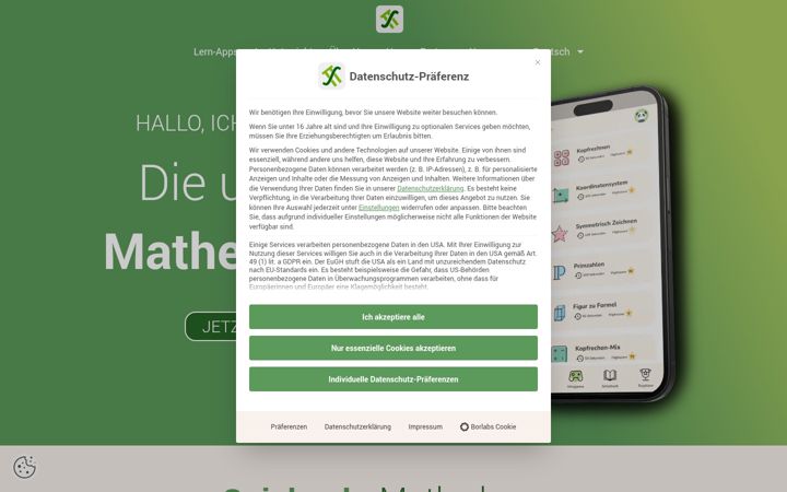 Screenshot of mathearena.com
