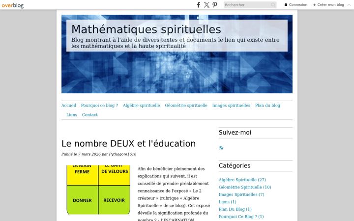 Screenshot of mathematiques-spirituelles.com