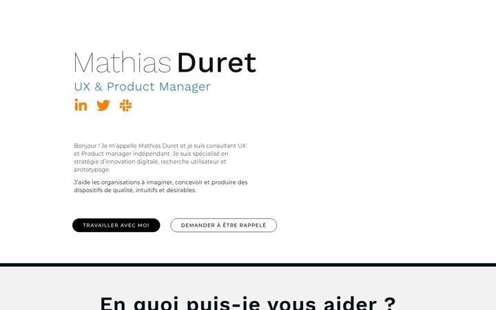 Screenshot of mathias-duret.com