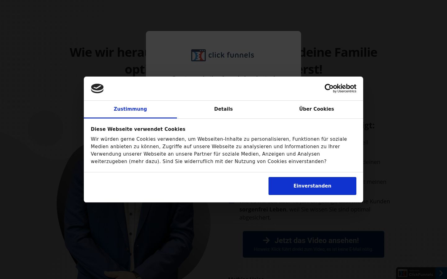 Skærmbillede af samtykkebanneret, som det blev vist før nogen interaktion