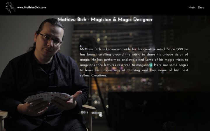Screenshot of mathieubich.com