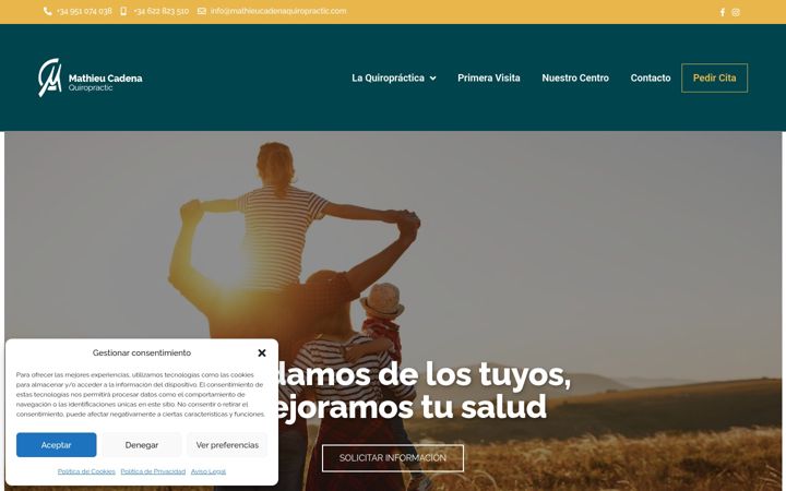 Screenshot of mathieucadenaquiropractic.com