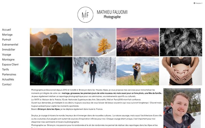 Screenshot of mathieufaluomi.com
