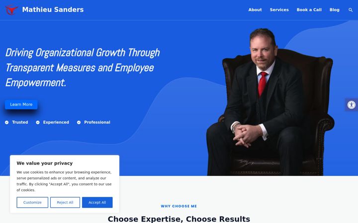 Screenshot of mathieusanders.com