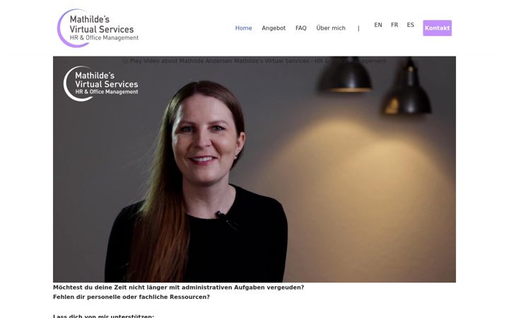 Screenshot of mathildeandersen.com