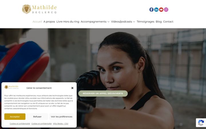 Screenshot of mathildedeclercq.com
