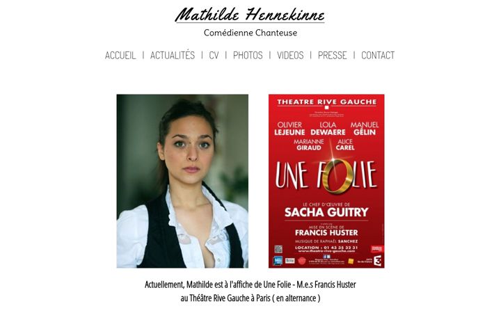 Screenshot of mathildehennekinne.com