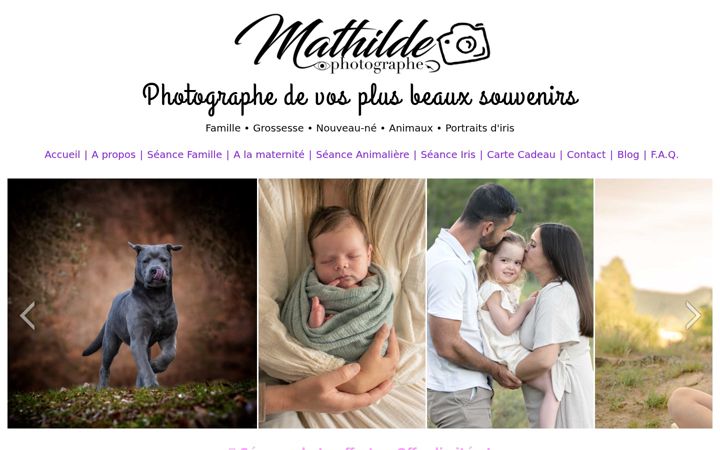 Screenshot of mathildephoto.com