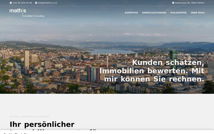 Kuvakaappaus sivustosta mathis-ic.ch