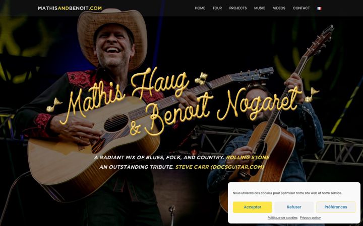 Screenshot of mathisandbenoit.com
