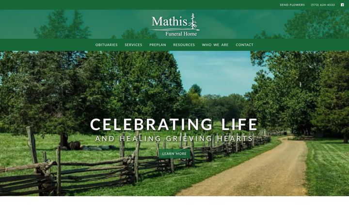 Screenshot of mathisfuneralhomes.com
