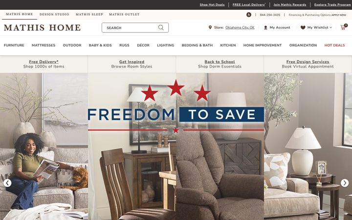 Screenshot of mathishome.com