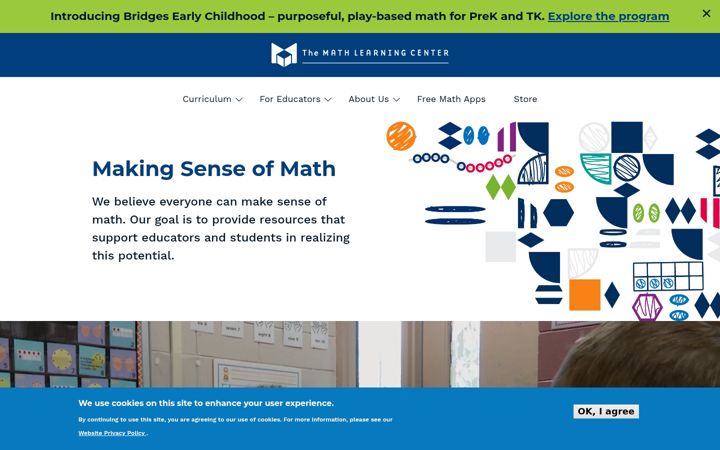 Screenshot of mathlearningcenter.org