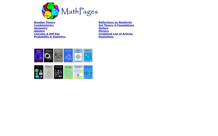Képernyőkép: mathpages.com