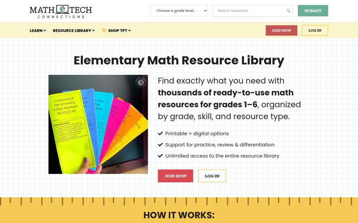 Screenshot of mathtechconnections.com