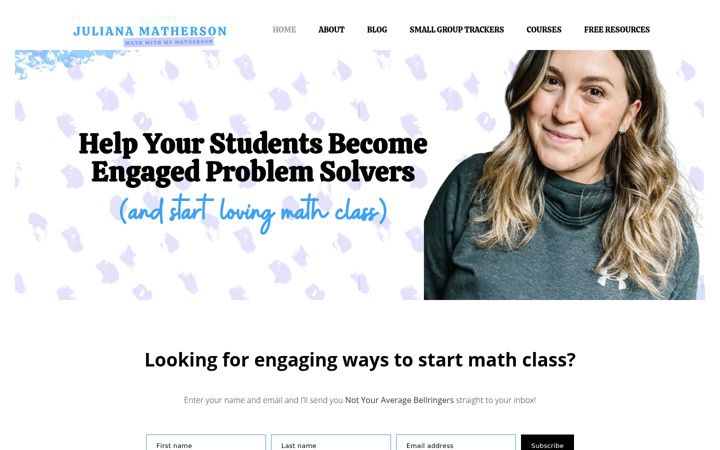 Screenshot of mathwithmsmatherson.com