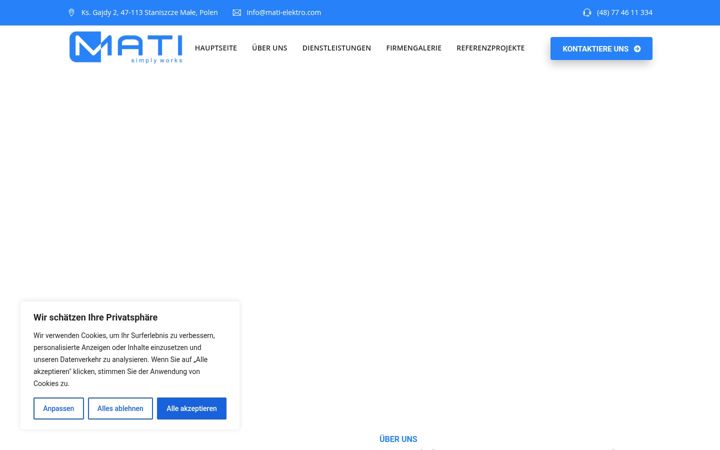 Screenshot of mati-elektro.com
