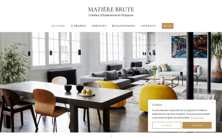 Screenshot of matierebruteparis.com