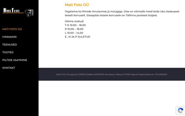 Screenshot of matifoto.ee