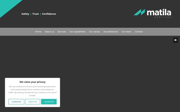 Screenshot of matilaservices.com
