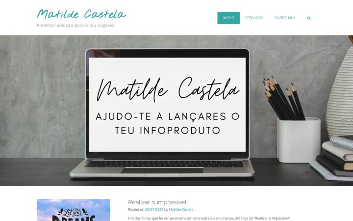Screenshot of matildecastela.com