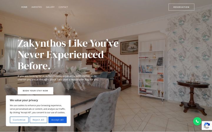 Screenshot of matinasfamilyhouse.com