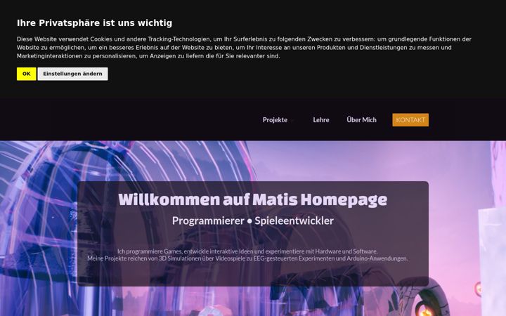 Screenshot of matiprojects.com
