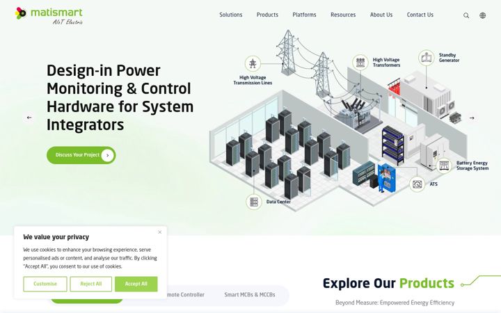Screenshot of matismart.com