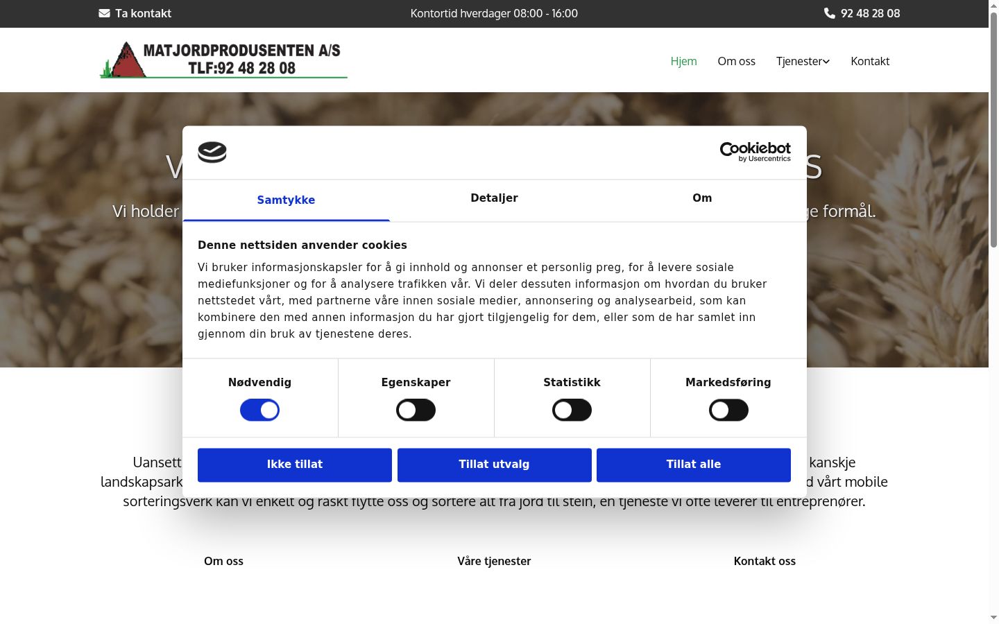 Snímka obrazovky banera súhlasu zobrazeného pred akoukoľvek interakciou
