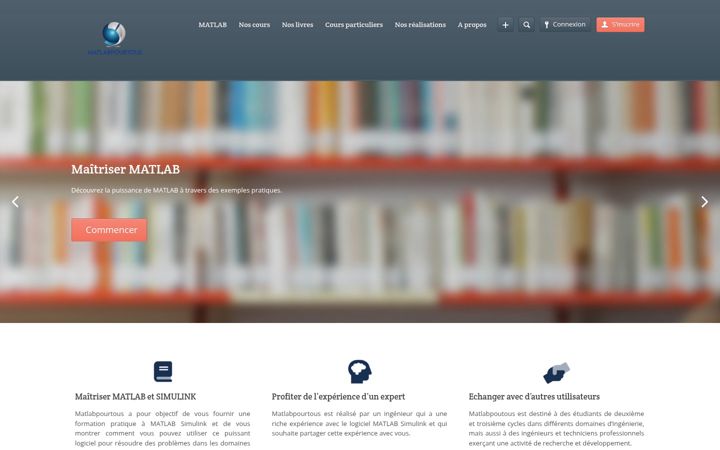 Screenshot of matlabpourtous.com
