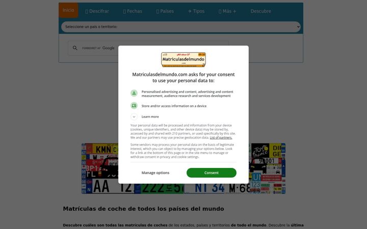 Screenshot of matriculasdelmundo.com