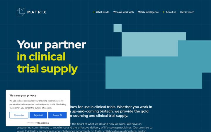 Screenshot of matrix-healthcare.com