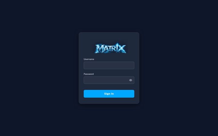 Screenshot of matrix-panel.tech