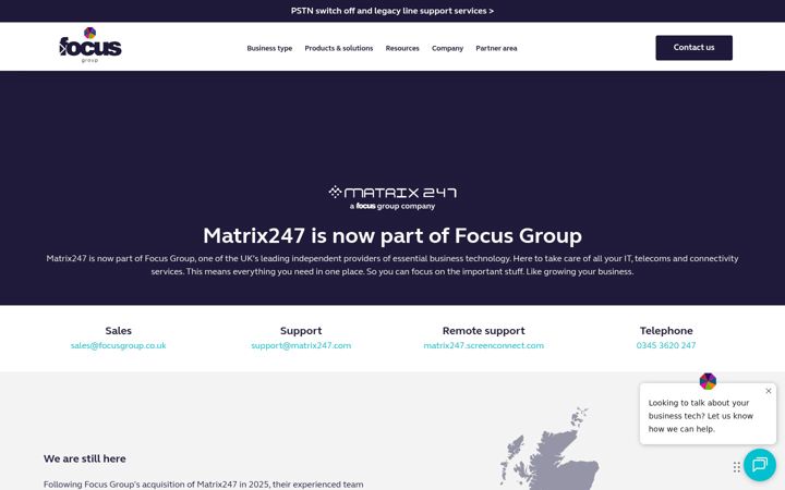 Screenshot of matrix247.com