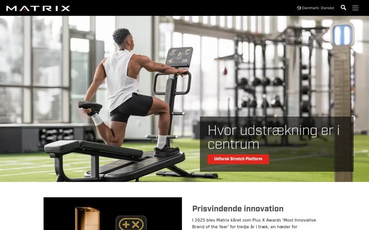 Screenshot of matrixfitness.com