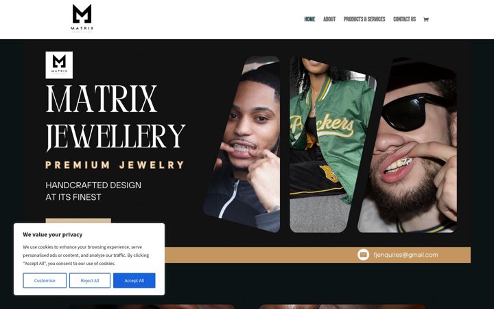 Screenshot of matrixjewellery.com