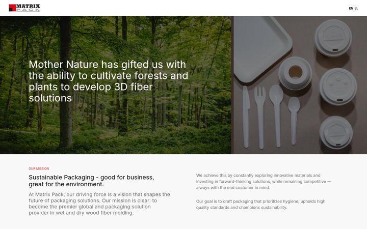 Screenshot of matrixpack.com