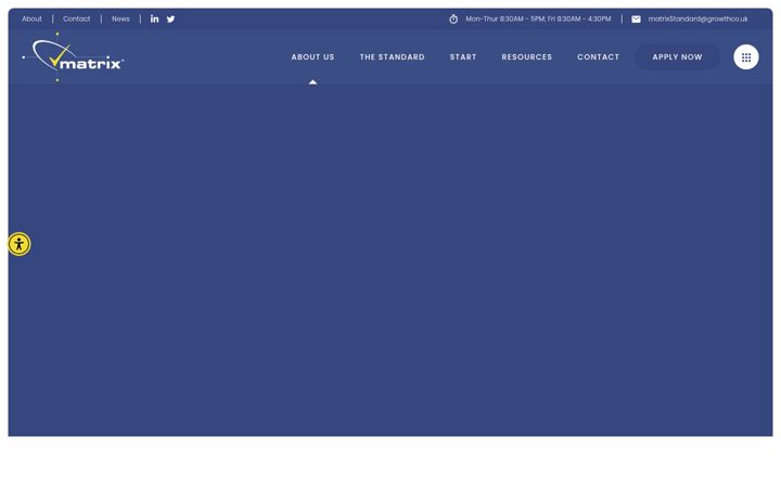 Captură de ecran a matrixstandard.com