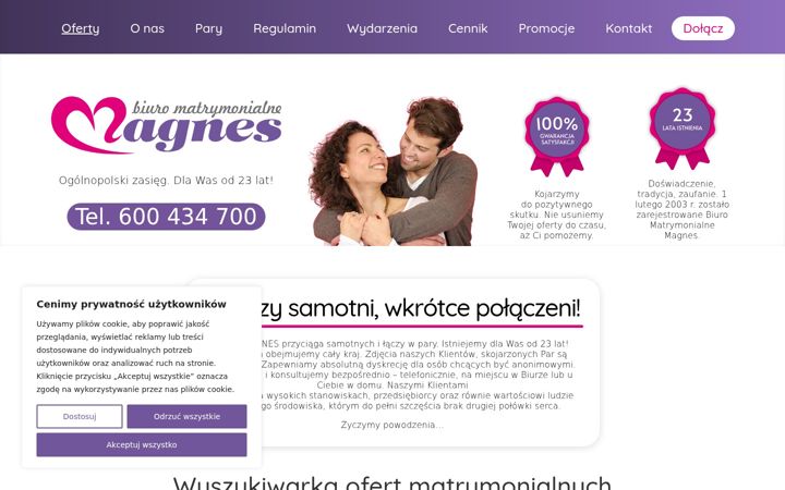 Screenshot of matrymonialne24.pl
