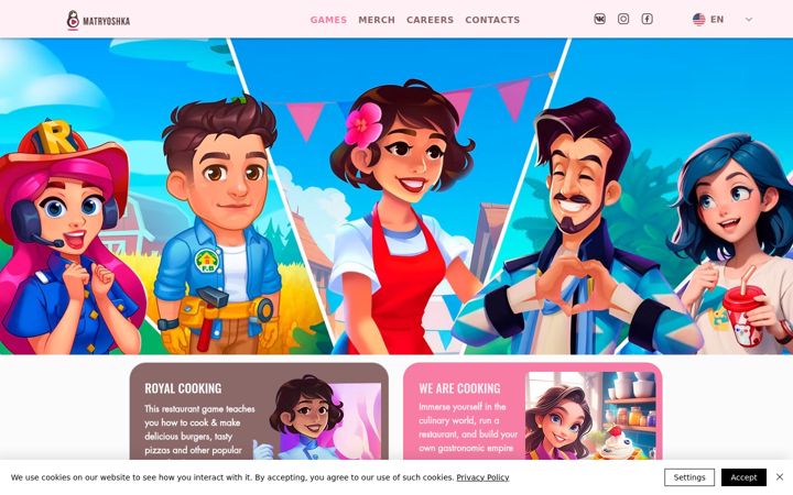 Screenshot of matryoshka.com