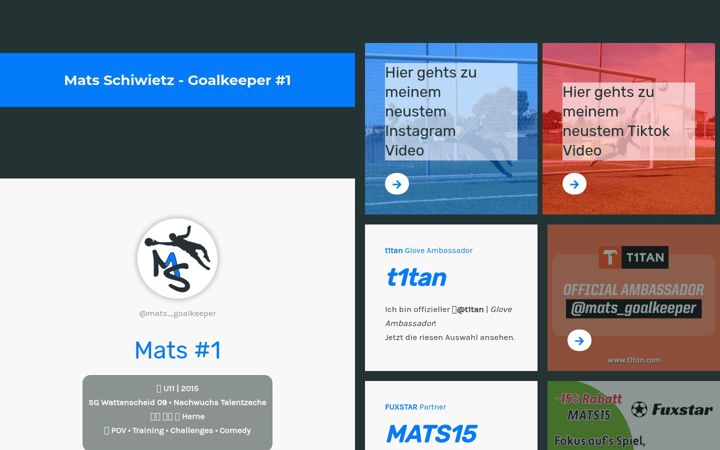 Screenshot of matsgoalkeeper.com
