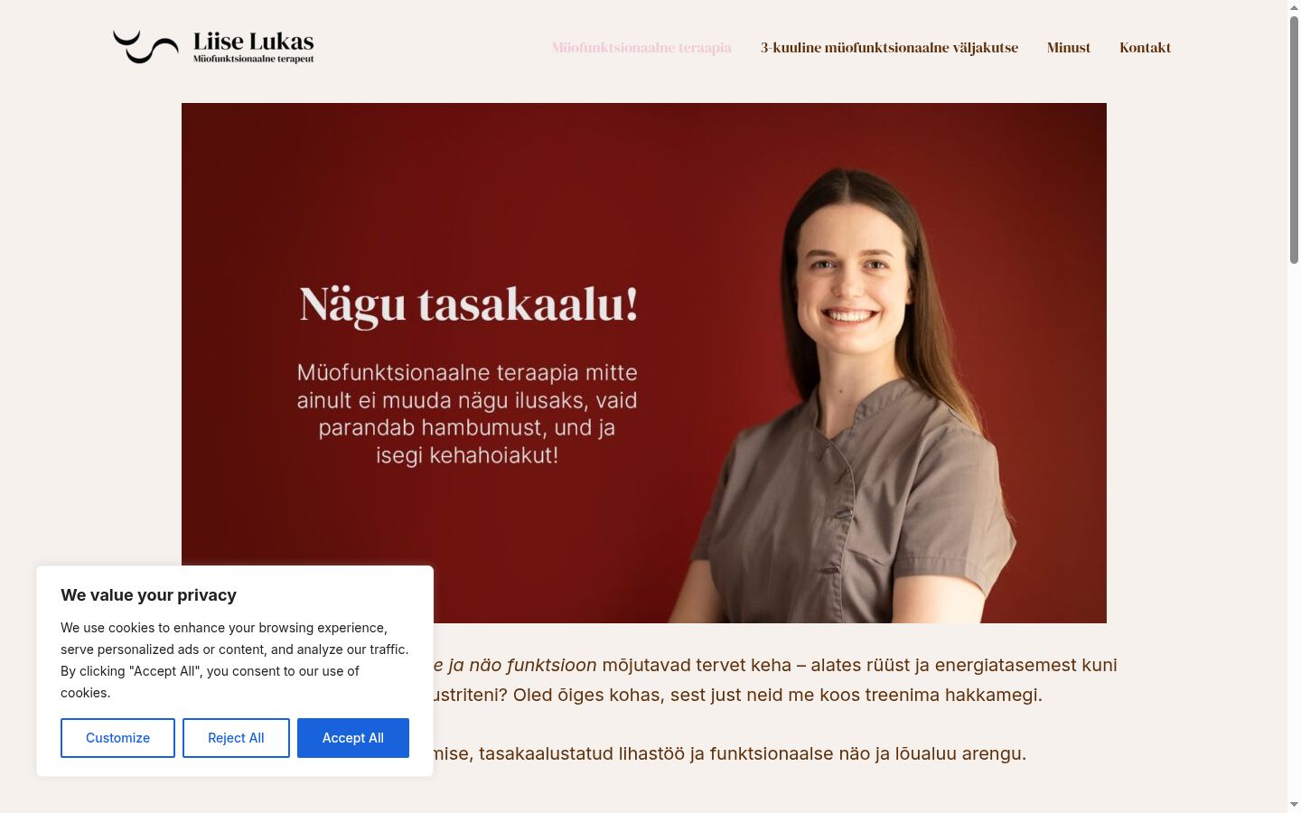 Snímka obrazovky banera súhlasu zobrazeného pred akoukoľvek interakciou
