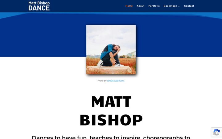 Screenshot of mattbishopdance.com