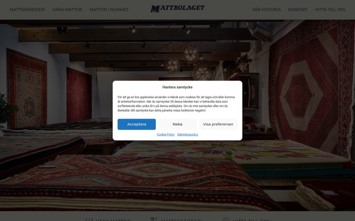 Screenshot of mattbolaget.com
