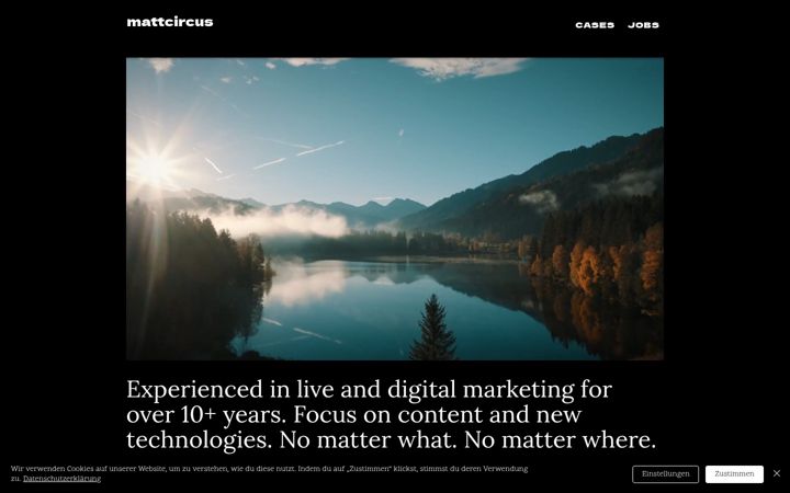Screenshot of mattcircus.com