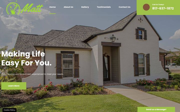 Screenshot of mattcleaningandmore.com